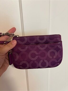 Coach Purple Wristlet Pouch